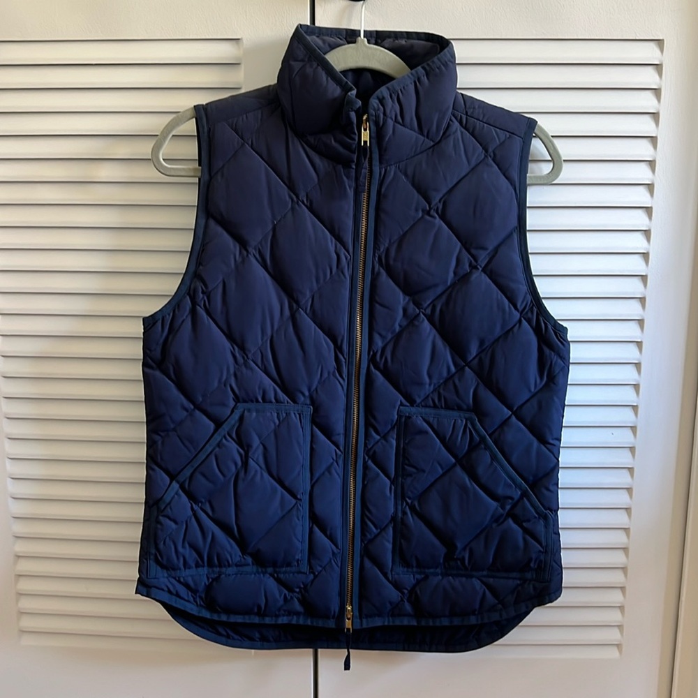 J Crew Navy Blue puffer vest